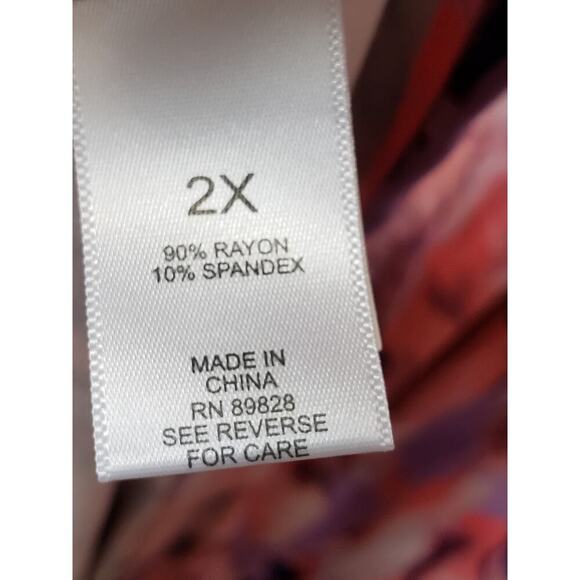 LOGO by Lori Goldstein Dress Women 2X Multicolor Midi Stretch Soft Knit Casual - Picture 11 of 15